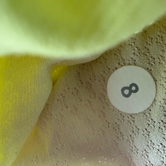 Lululemon Practice Freely Tank, size 8 dot, lemon yellow, active wear - Picture 3 of 4